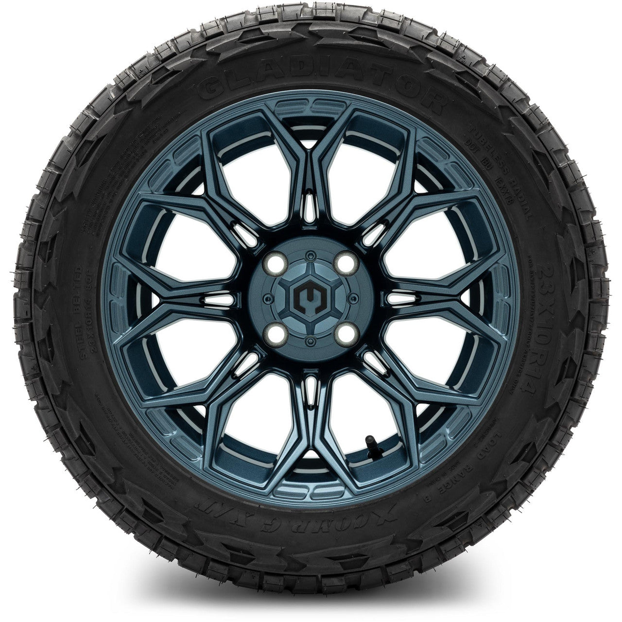 MODZ® 14" Halo Titanium Blue - Lifted Tires and Wheels Combo