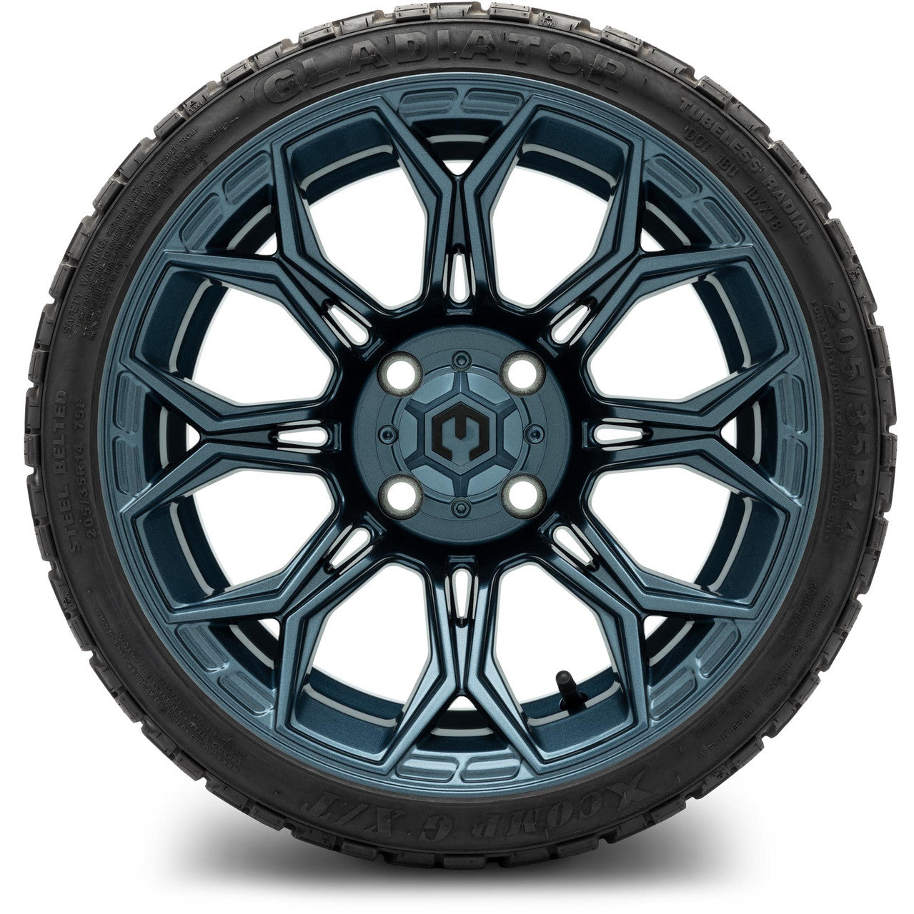 MODZ® 14" Halo Titanium Blue - Lifted Tires and Wheels Combo