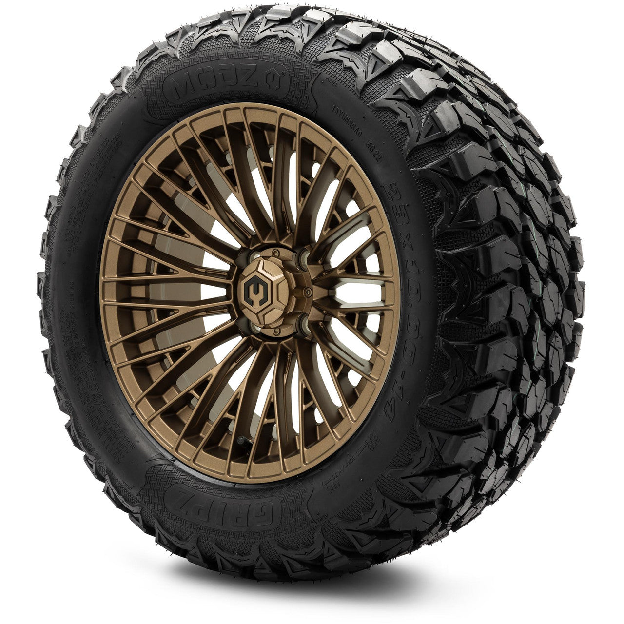 MODZ® 14" Reaper Bronze - Lifted Tires and Wheels Combo