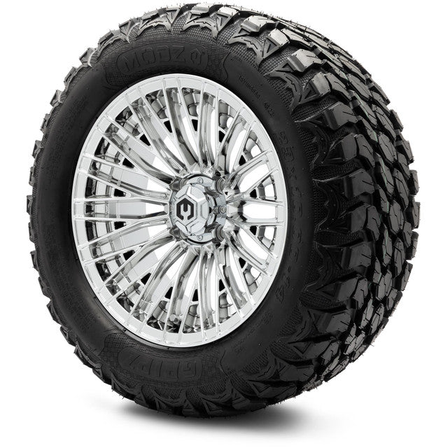 MODZ® 14" Reaper Chrome Wheels - Lifted Tires and Wheels Combo
