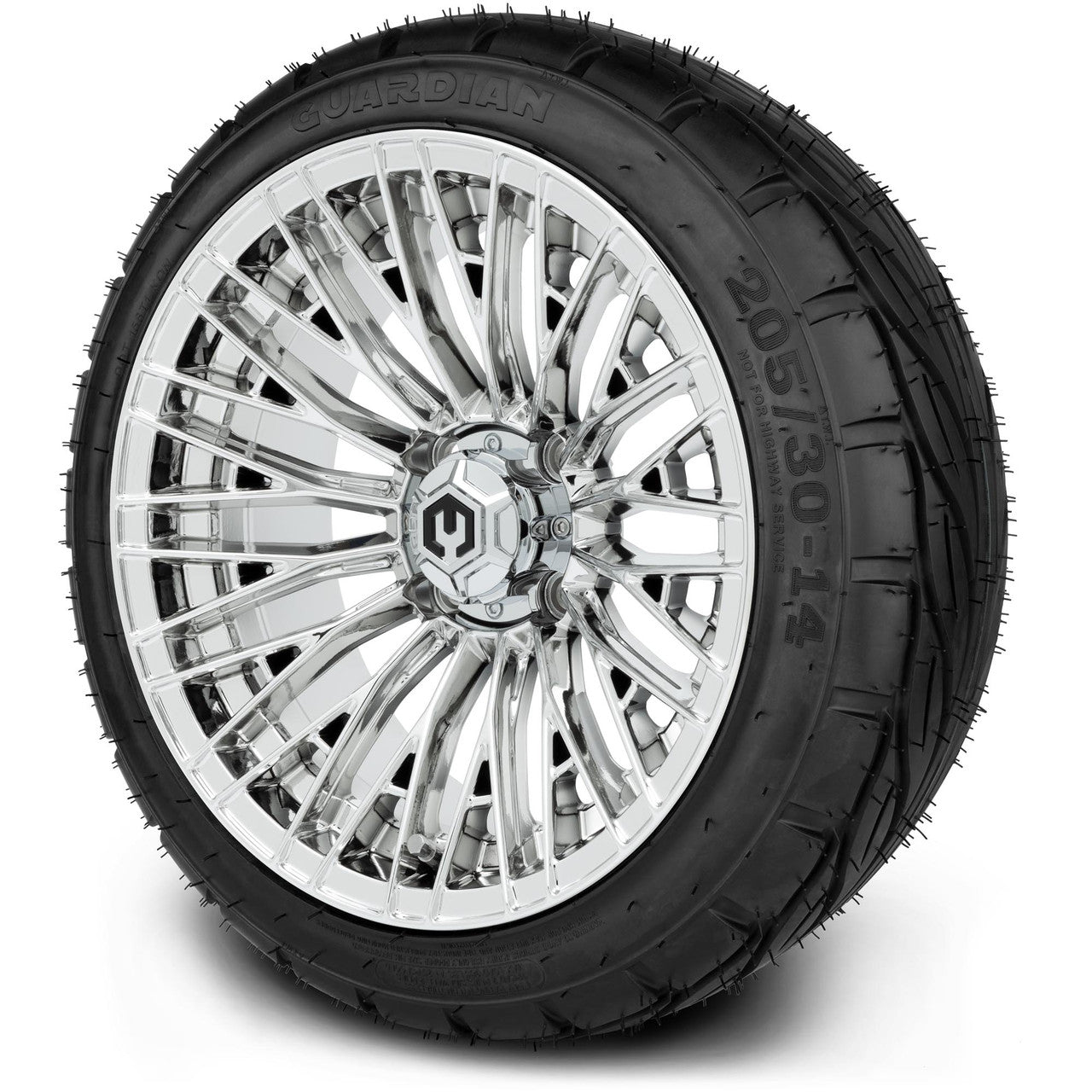 MODZ® 14" Reaper Chrome - Low Profile Tires and Wheels Combo
