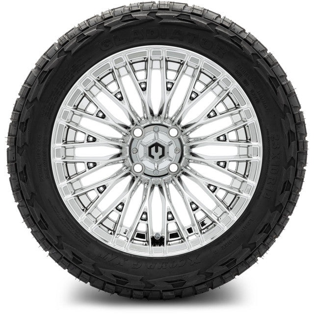 MODZ® 14" Reaper Chrome Wheels - Lifted Tires and Wheels Combo