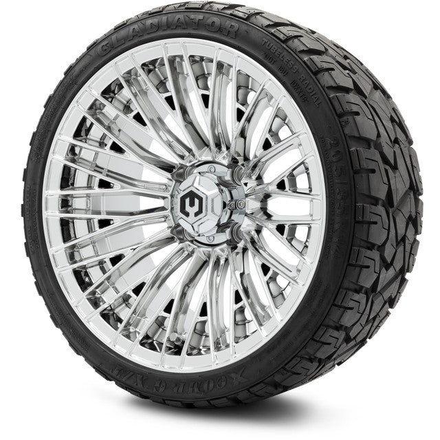 MODZ® 14" Reaper Chrome Wheels - Lifted Tires and Wheels Combo
