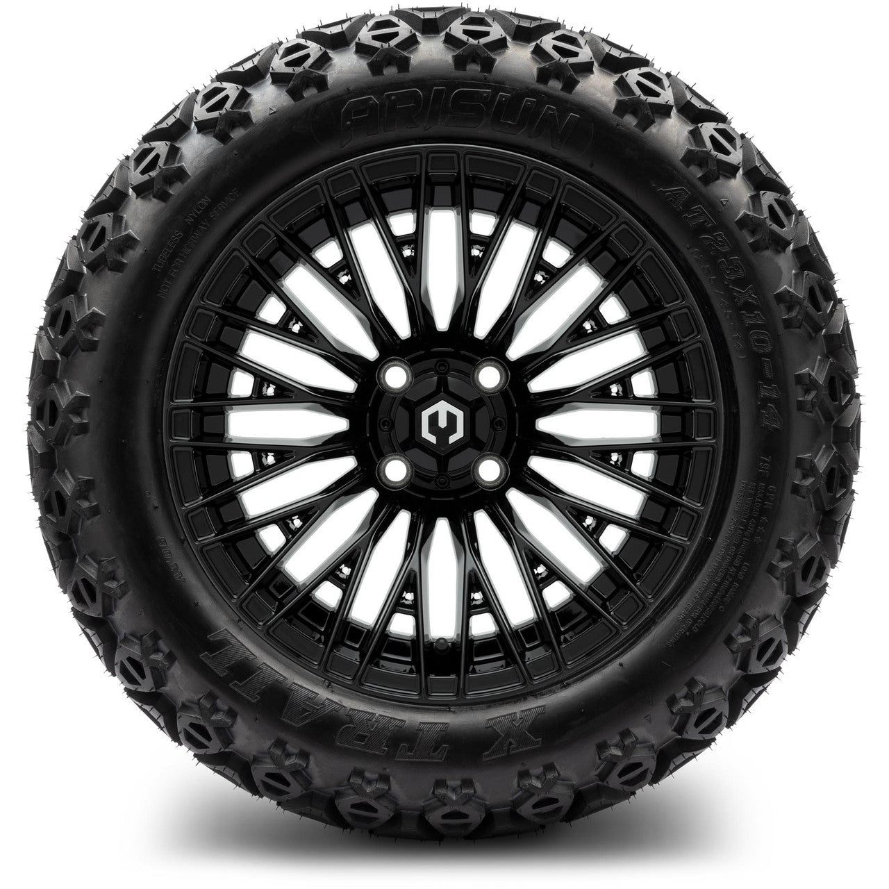 MODZ® 14" Reaper Glossy Black - Lifted Tires and Wheels Combo