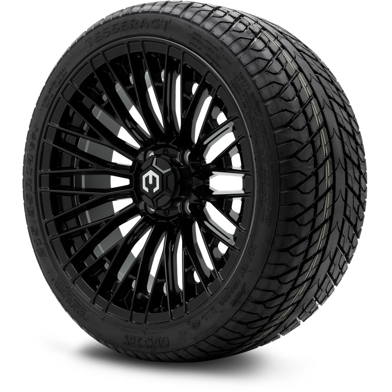 MODZ® 14" Reaper Glossy Black - Low Profile Tires and Wheels Combo
