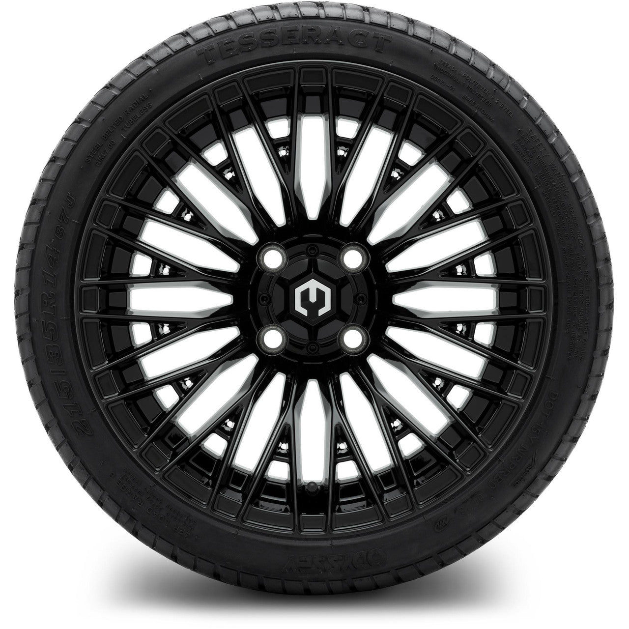 MODZ® 14" Reaper Glossy Black - Low Profile Tires and Wheels Combo