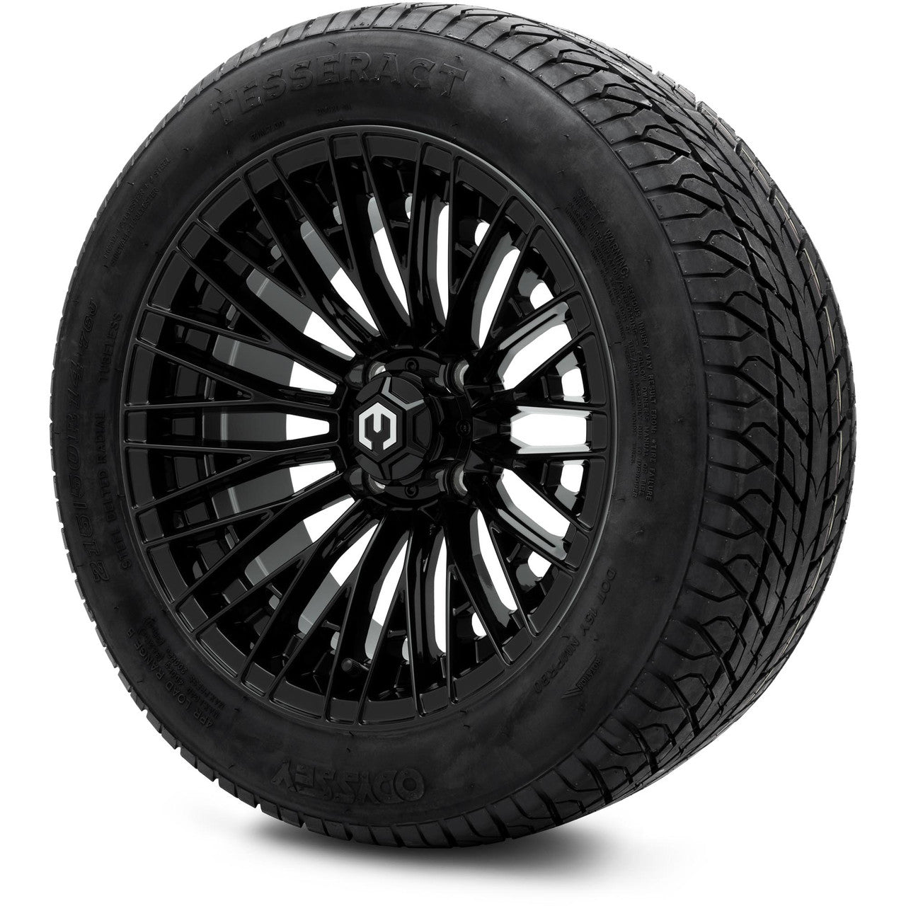 MODZ® 14" Reaper Glossy Black - Low Profile Tires and Wheels Combo