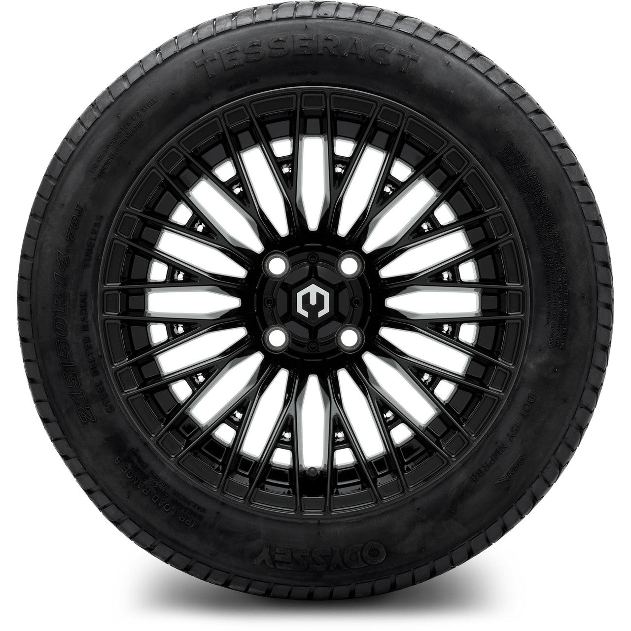 MODZ® 14" Reaper Glossy Black - Low Profile Tires and Wheels Combo