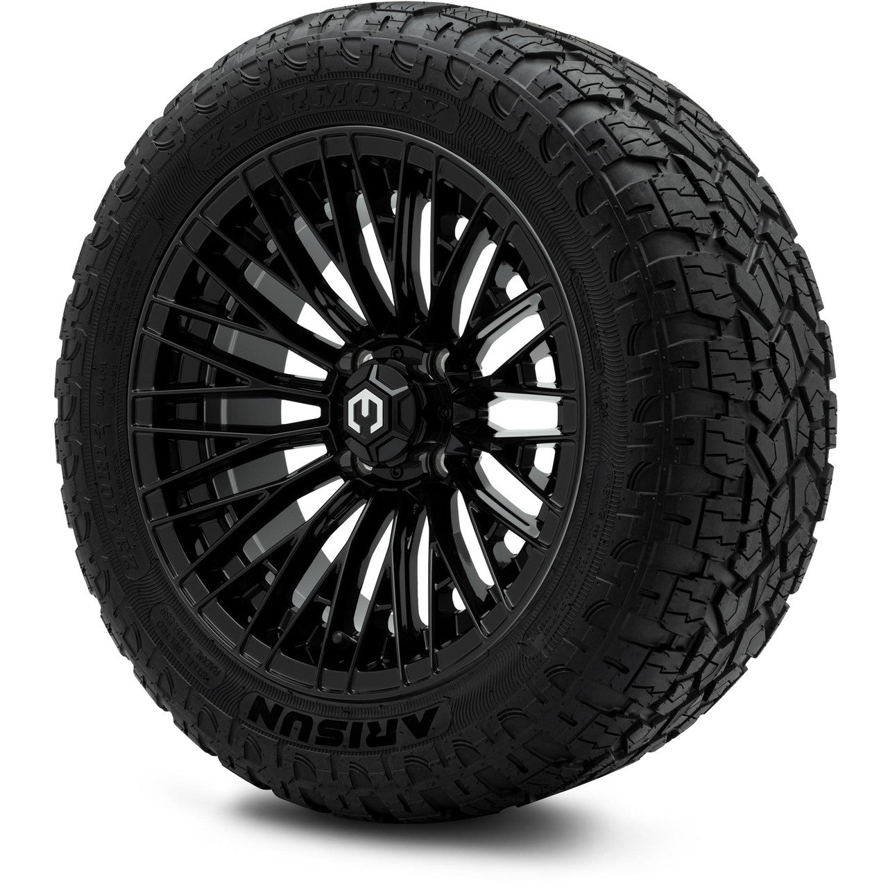 MODZ® 14" Reaper Glossy Black - Lifted Tires and Wheels Combo