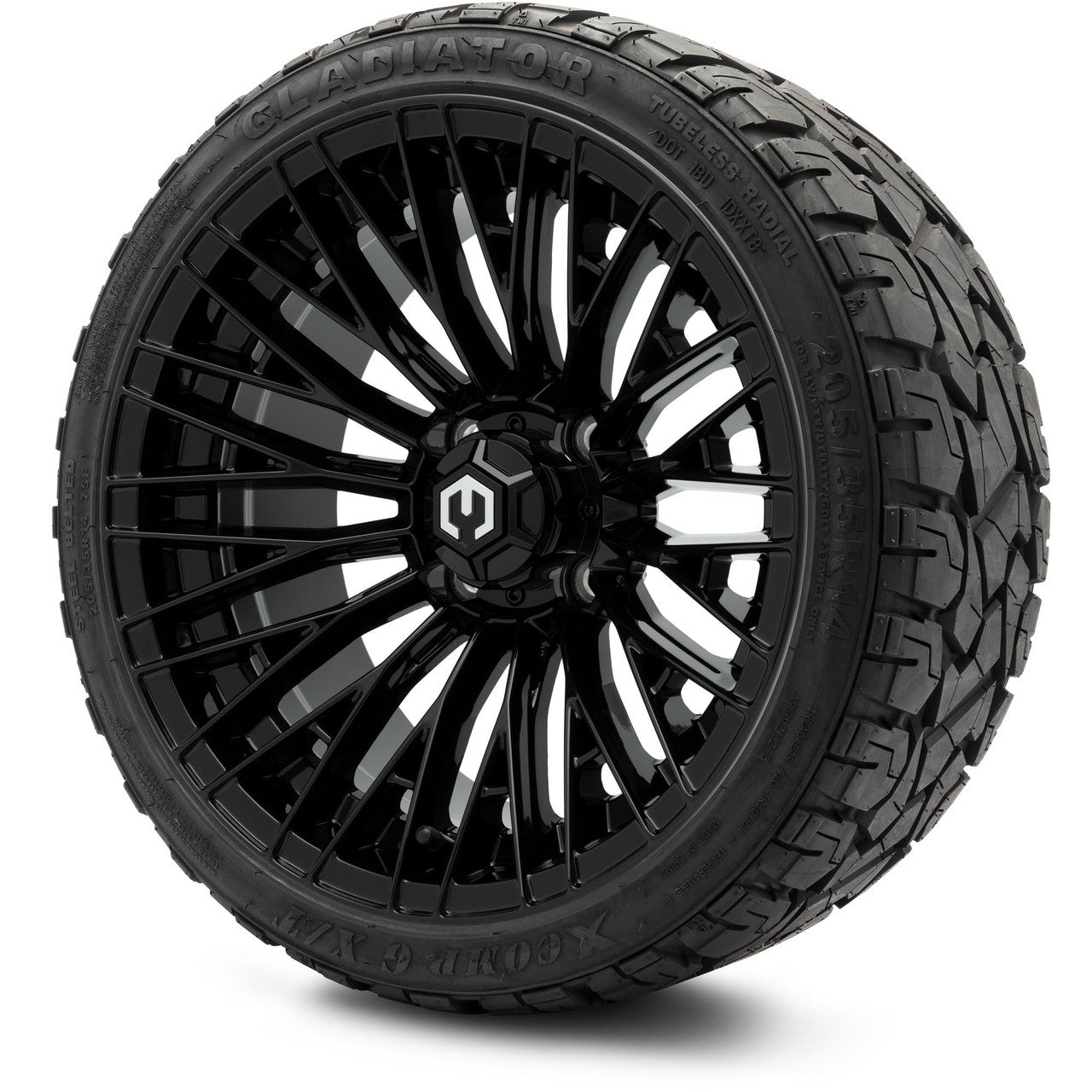 MODZ® 14" Reaper Glossy Black - Lifted Tires and Wheels Combo