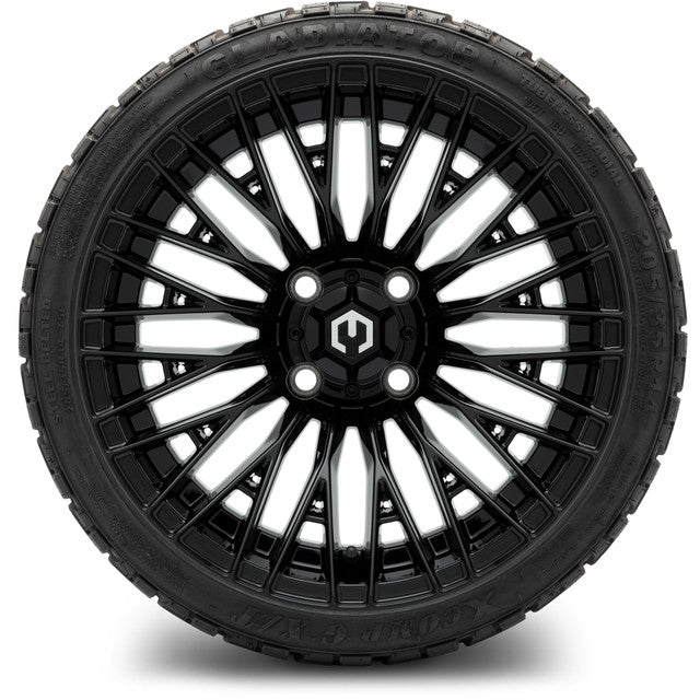 MODZ® 14" Reaper Glossy Black - Lifted Tires and Wheels Combo