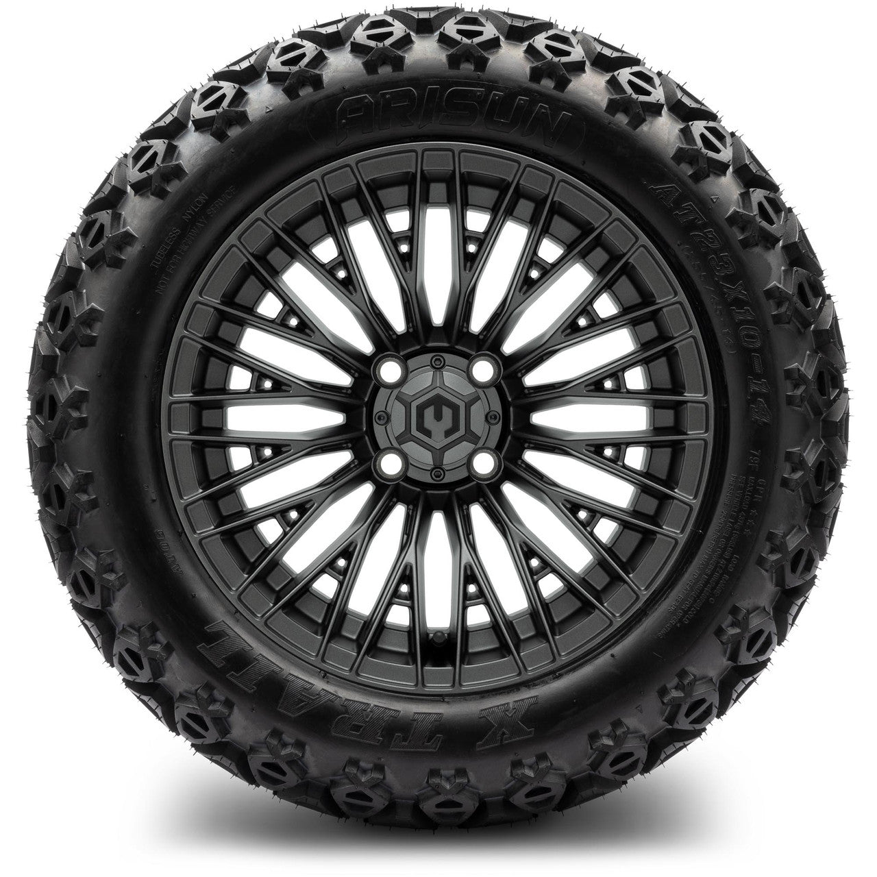 MODZ® 14" Reaper Titanium Gunmetal - Lifted Tires and Wheels Combo