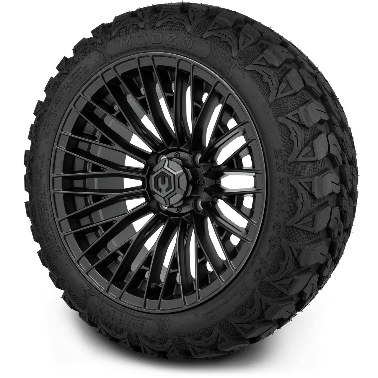 MODZ® 14" Reaper Titanium Gunmetal - Lifted Tires and Wheels Combo