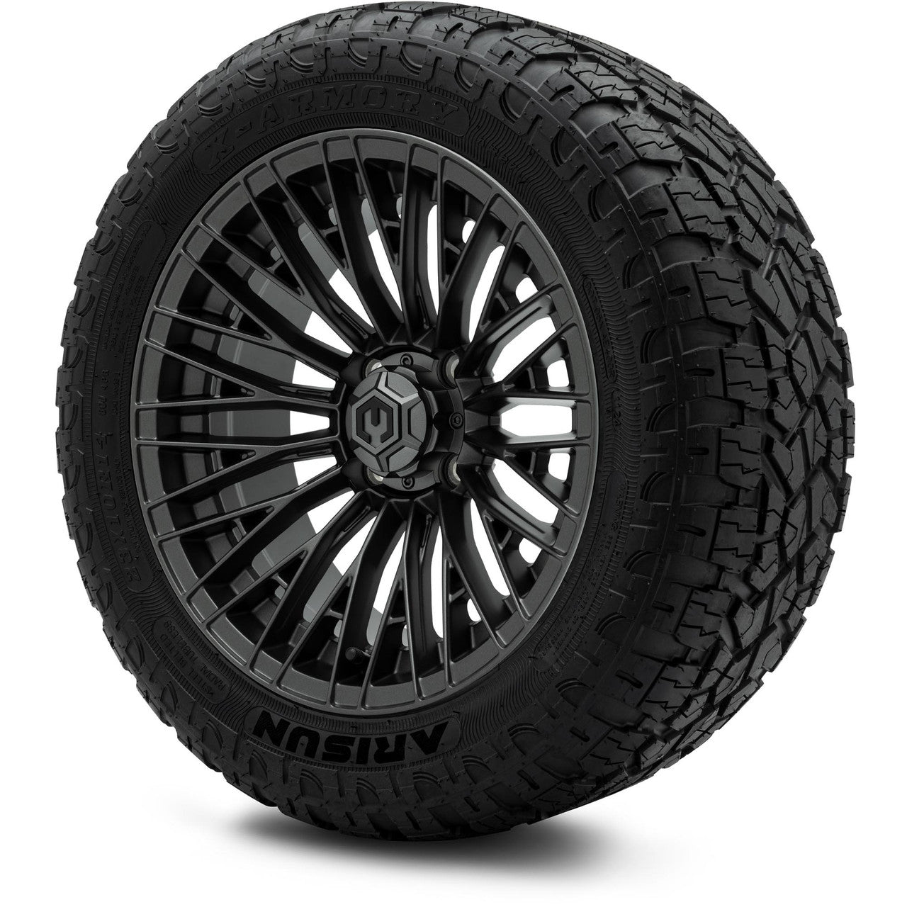 MODZ® 14" Reaper Titanium Gunmetal - Lifted Tires and Wheels Combo