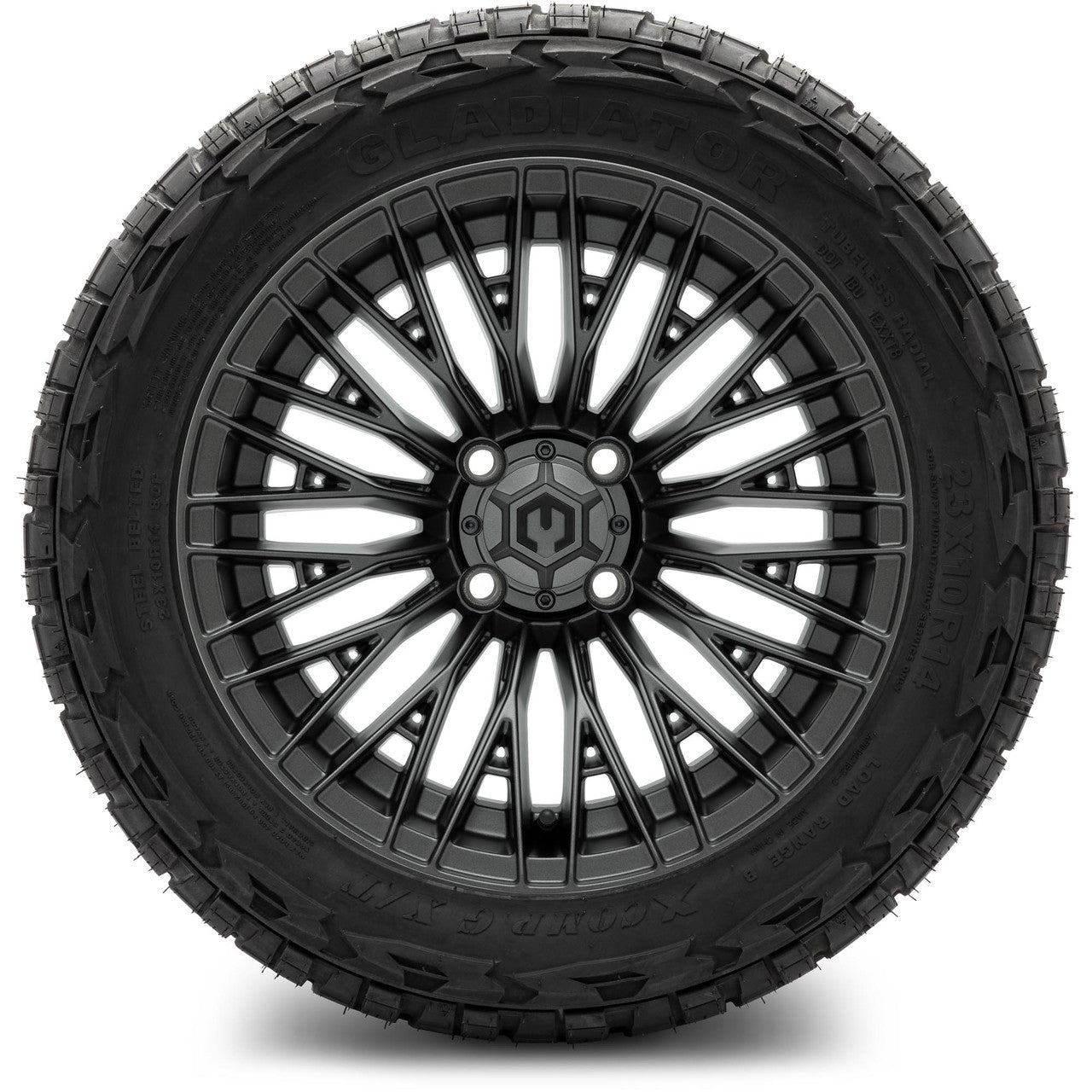 MODZ® 14" Reaper Titanium Gunmetal - Lifted Tires and Wheels Combo