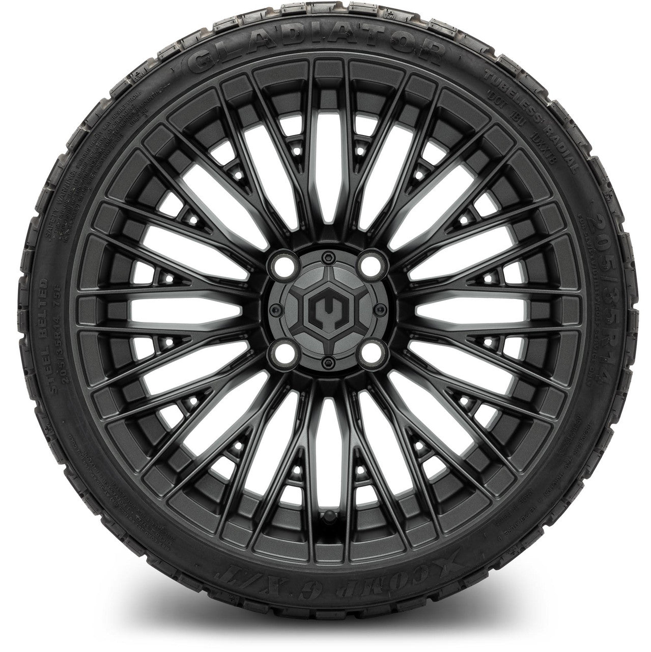 MODZ® 14" Reaper Titanium Gunmetal - Lifted Tires and Wheels Combo