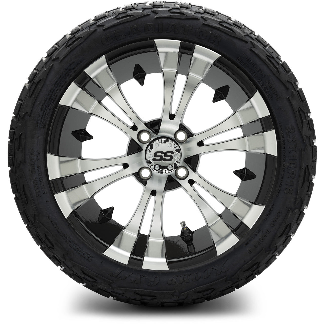 MODZ® 15" Vampire Machined Black - Lifted Tires and Wheels Combo