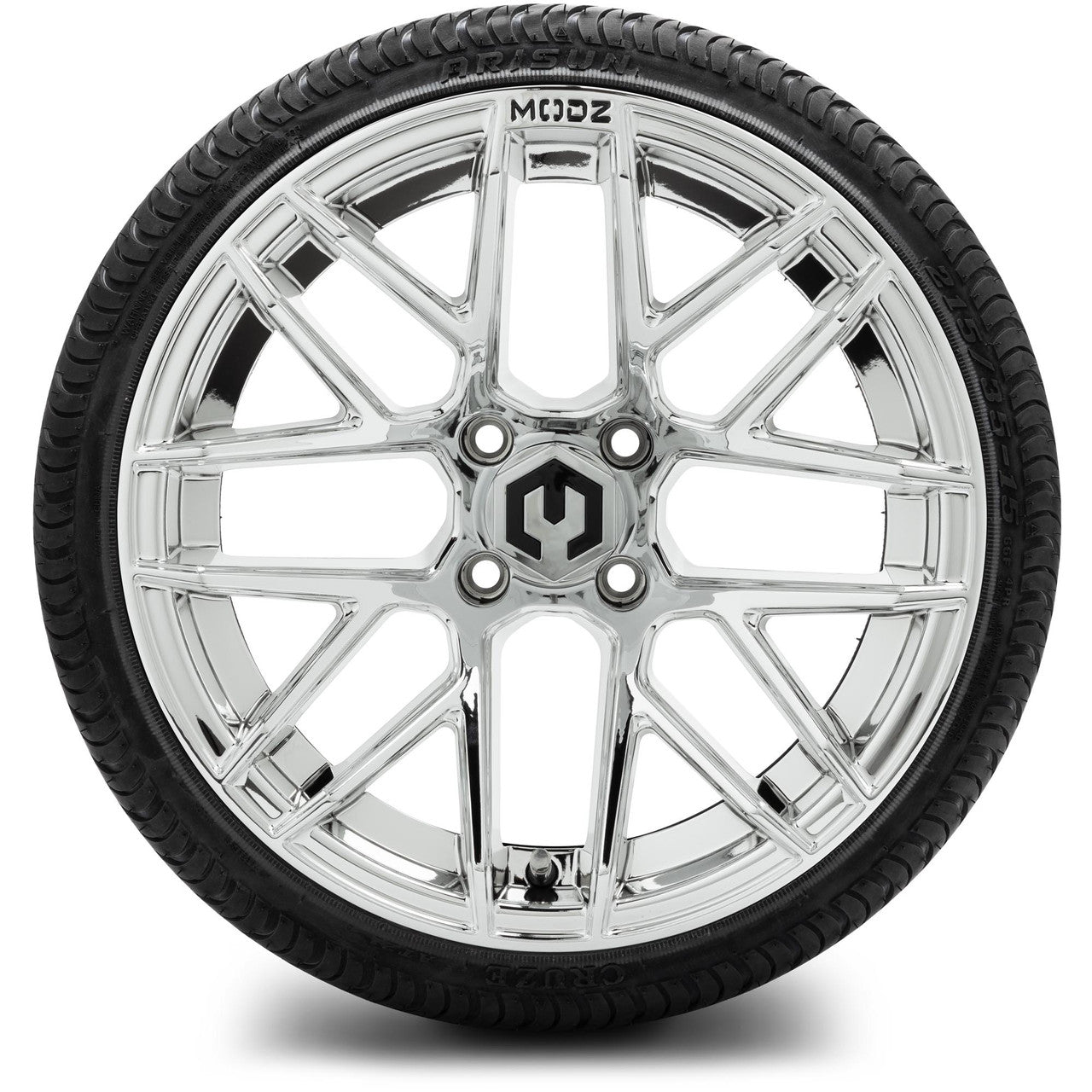 MODZ® 15" Matrix Chrome - Low Profile Tires and Wheels Combo