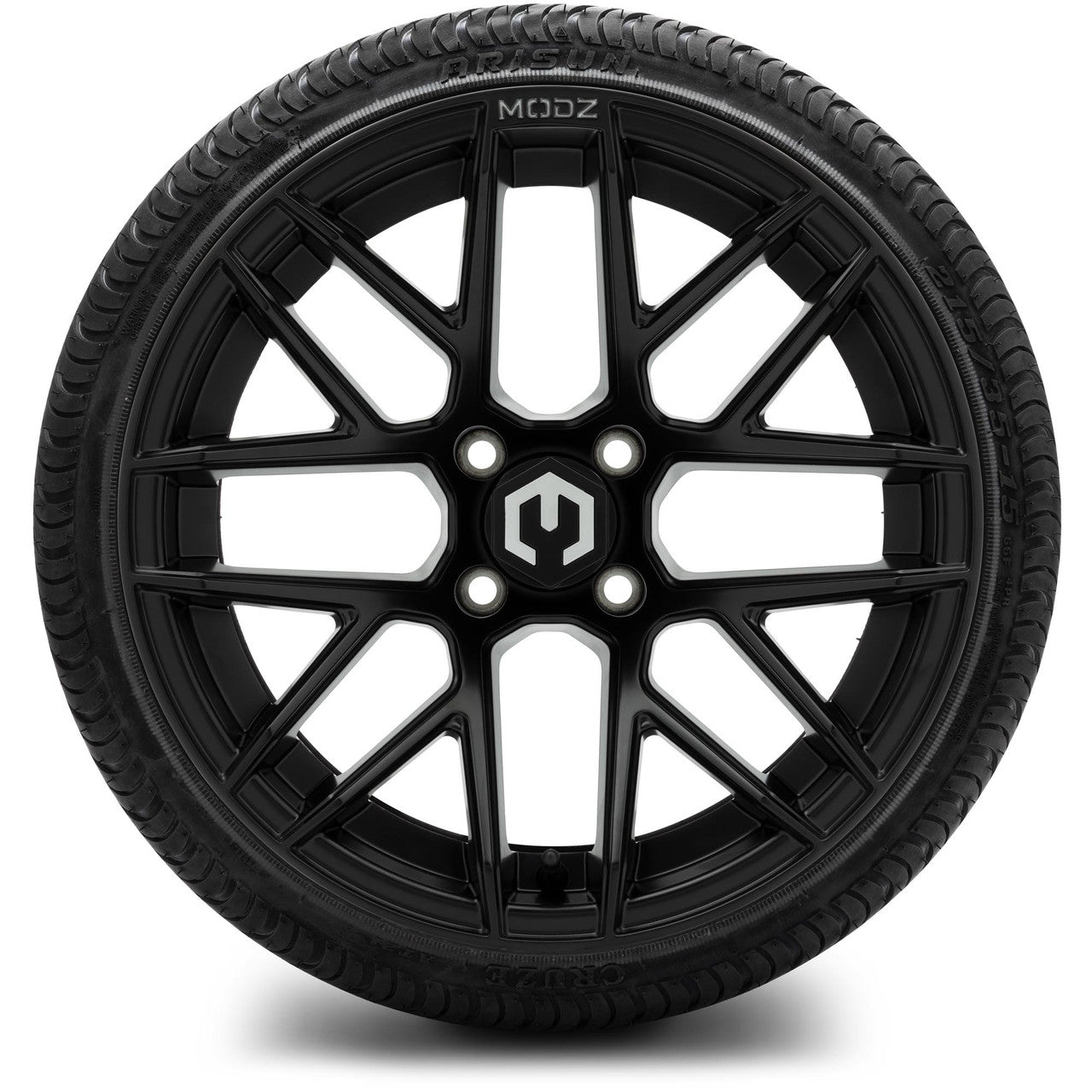 MODZ® 15" Matrix Matte Black - Low Profile Tires and Wheels Combo