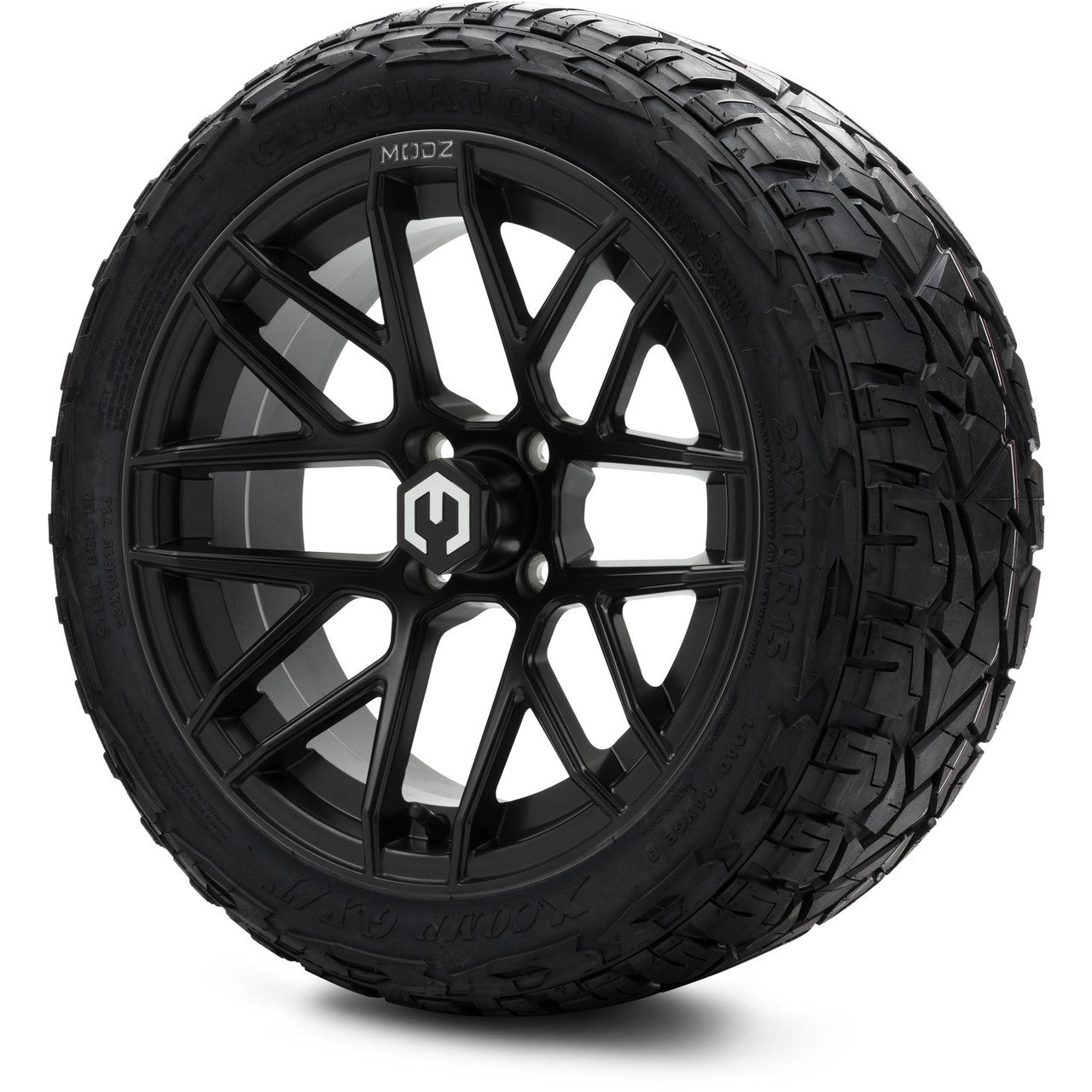 MODZ® 15" Matrix Matte Black - Lifted Tires and Wheels Combo