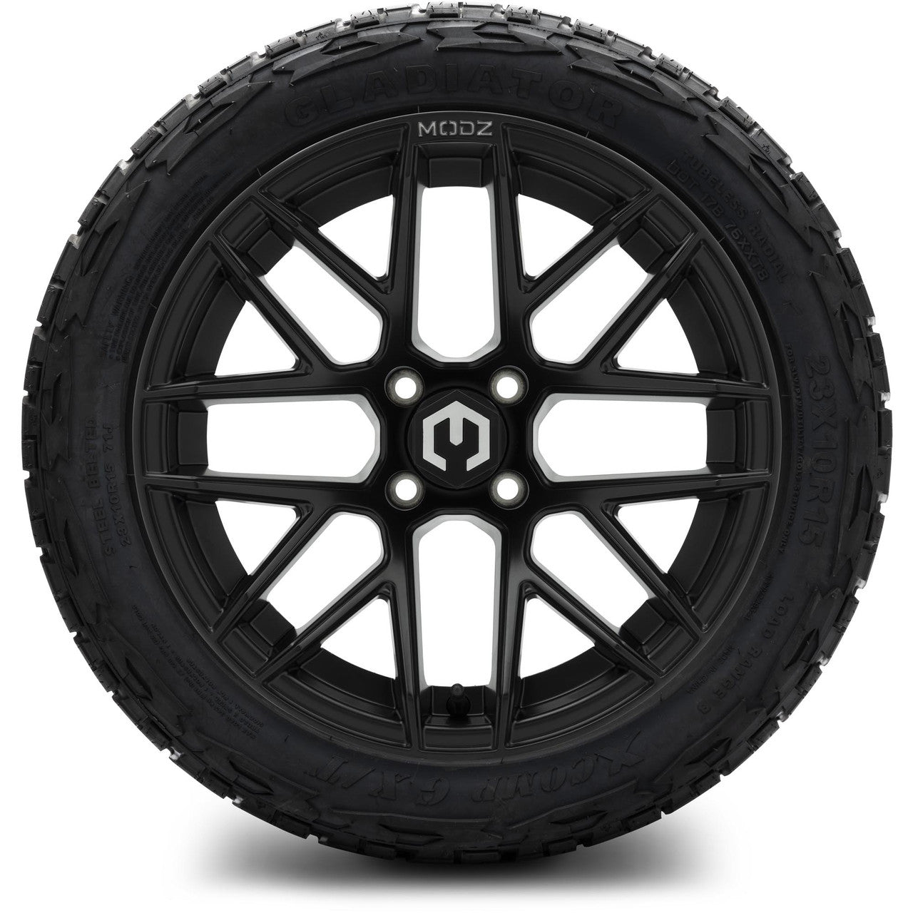 MODZ® 15" Matrix Matte Black - Lifted Tires and Wheels Combo