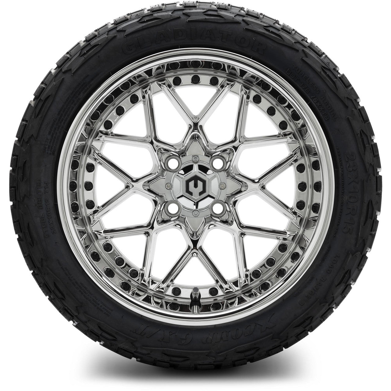 MODZ® 15" Formula Chrome - Lifted Tires and Wheels Combo