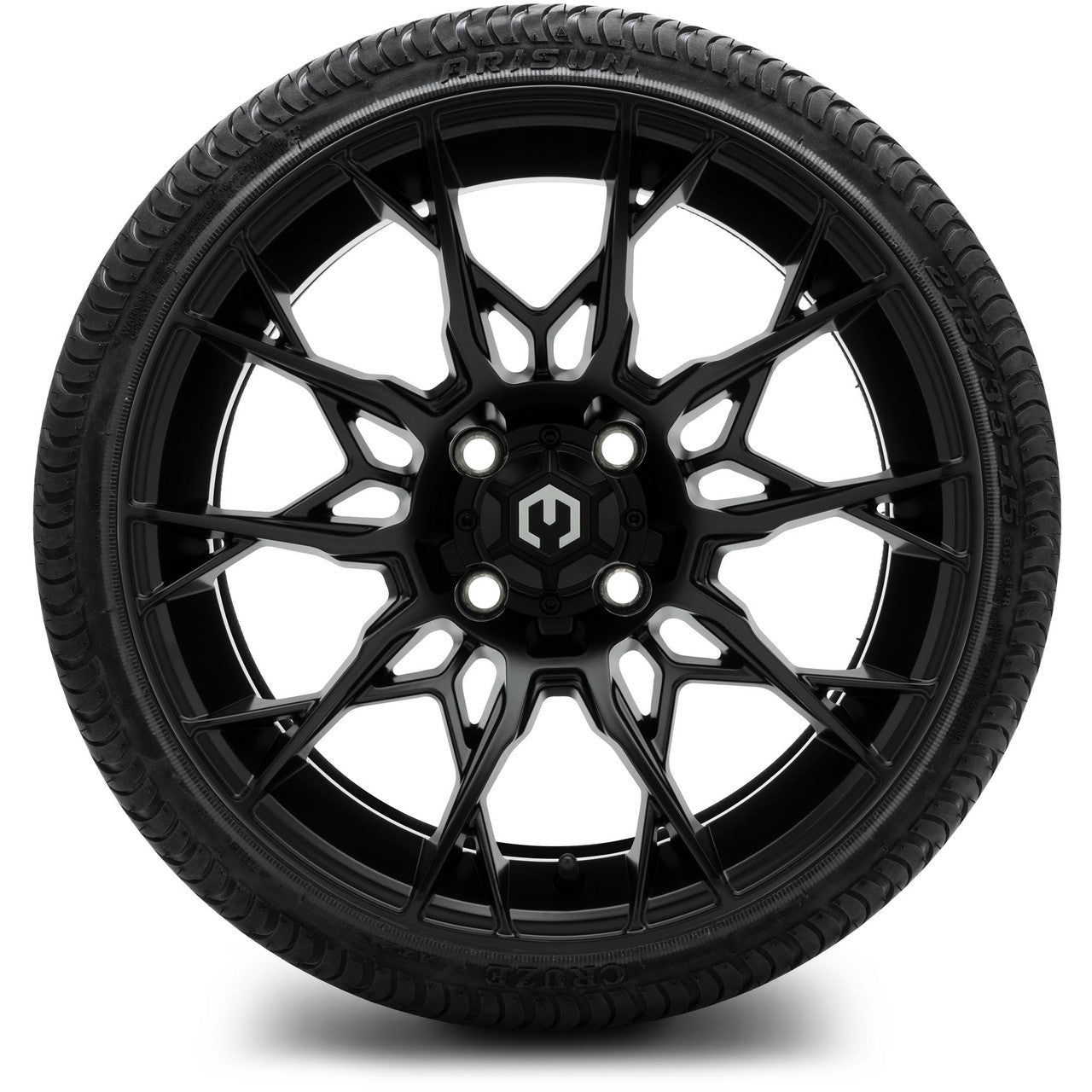 MODZ® 15" Chaos Matte Black - Low Profile Tires and Wheels Combo
