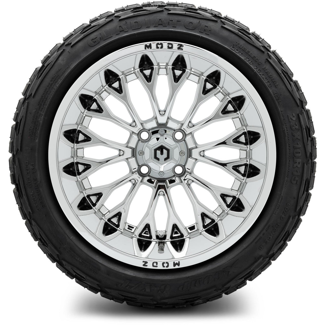 MODZ® 15x10" Convict Chrome - Lifted Tires and Wheels Combo