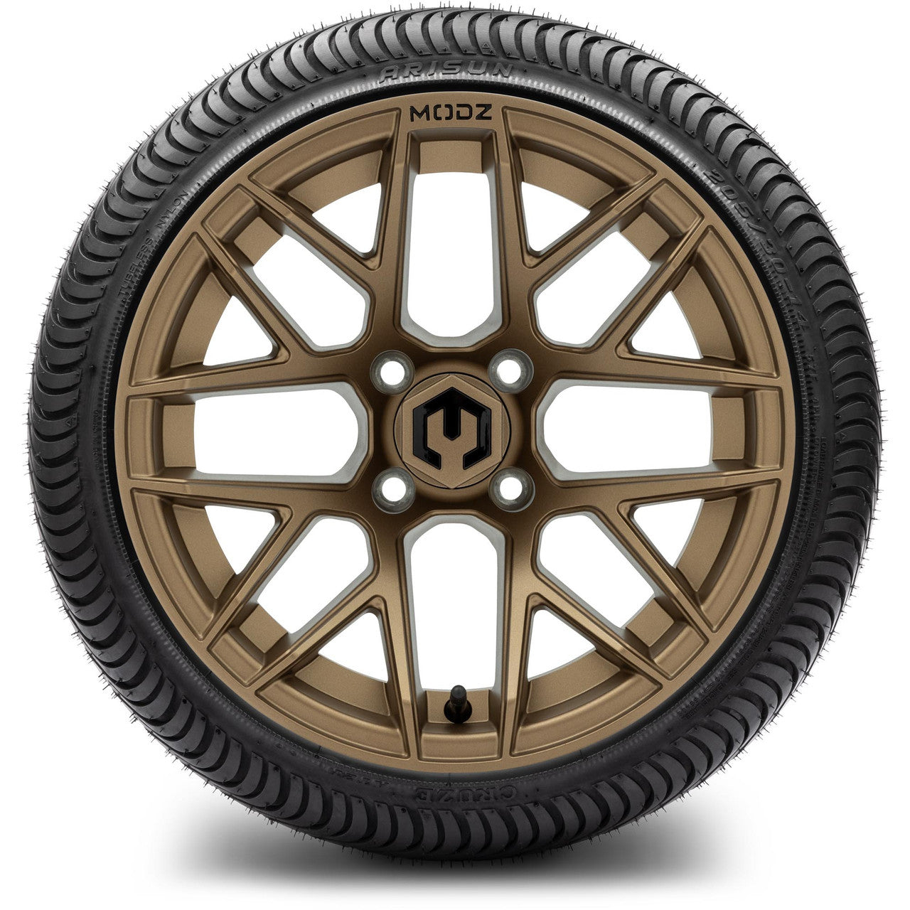 MODZ® 14" Matrix Matte Bronze - LowPro Street Tire and Wheels Combo