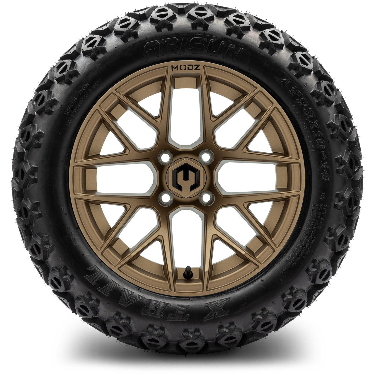MODZ® 14" Matrix Matte Bronze - Lifted Tires and Wheels Combo