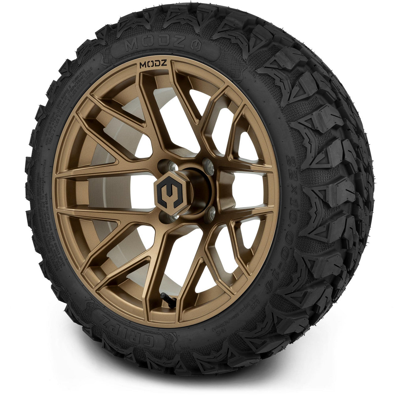 MODZ® 14" Matrix Matte Bronze - Lifted Tires and Wheels Combo
