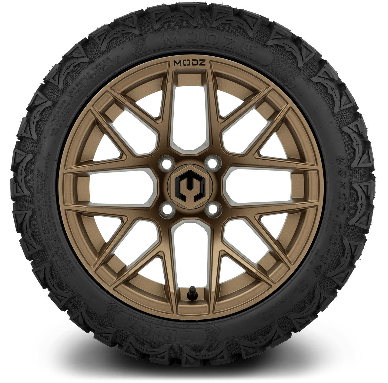 MODZ® 14" Matrix Matte Bronze - Lifted Tires and Wheels Combo