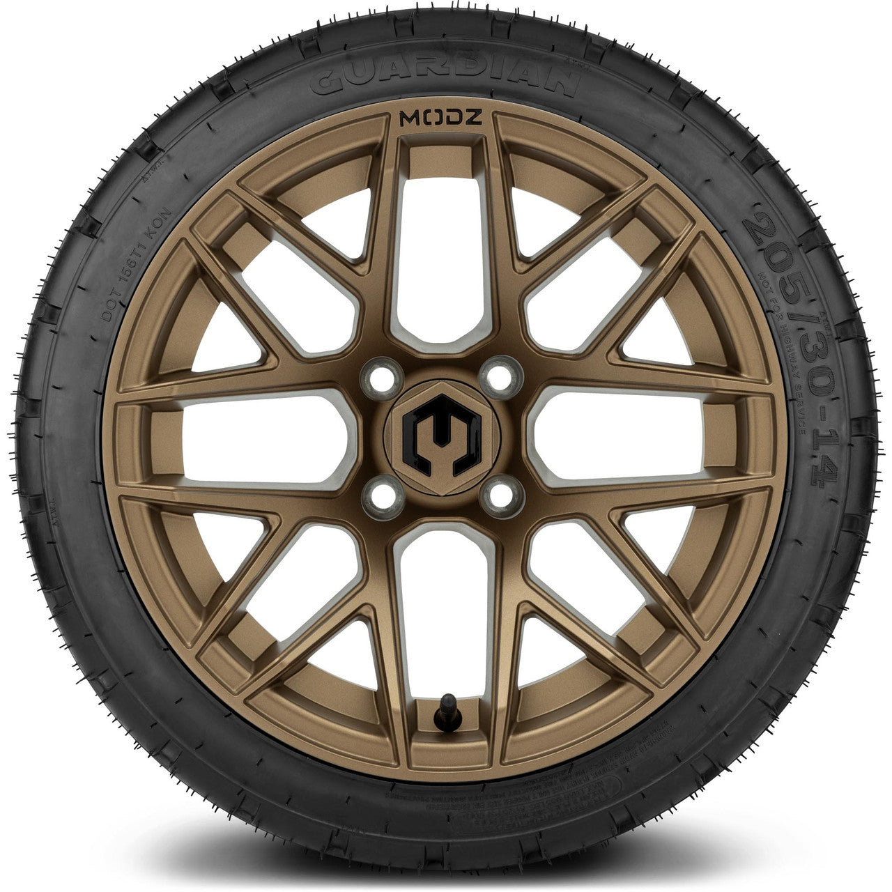 MODZ® 14" Matrix Matte Bronze - LowPro Street Tire and Wheels Combo