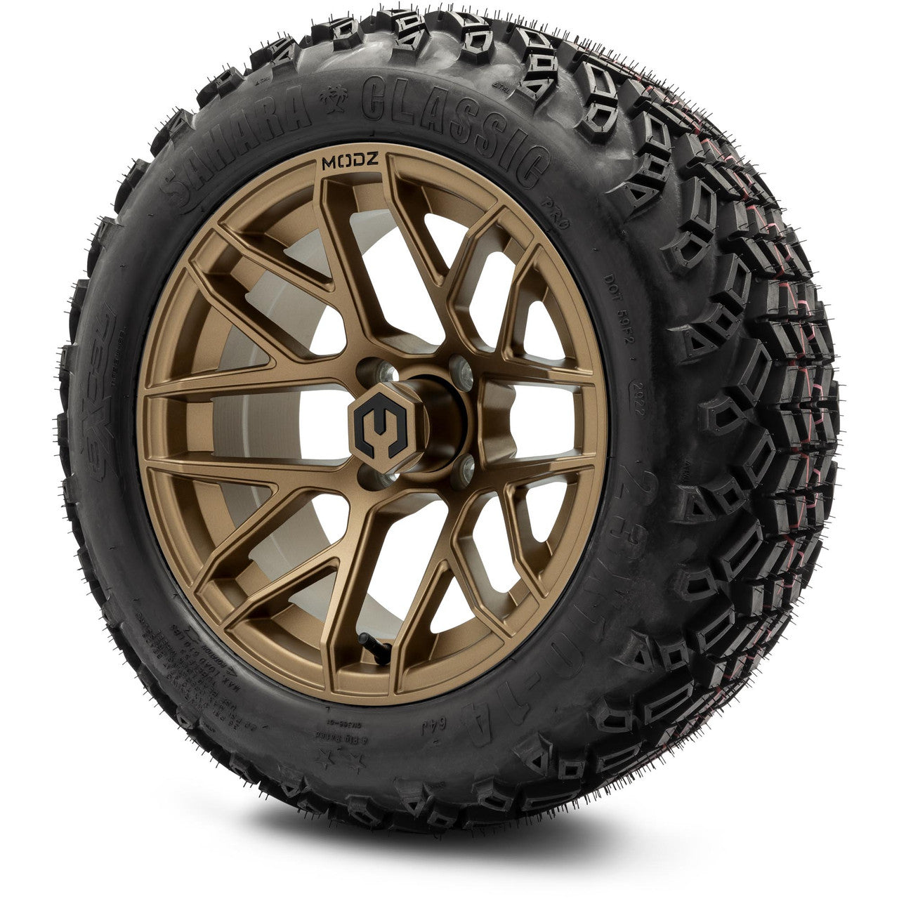 MODZ® 14" Matrix Matte Bronze - Lifted Tires and Wheels Combo