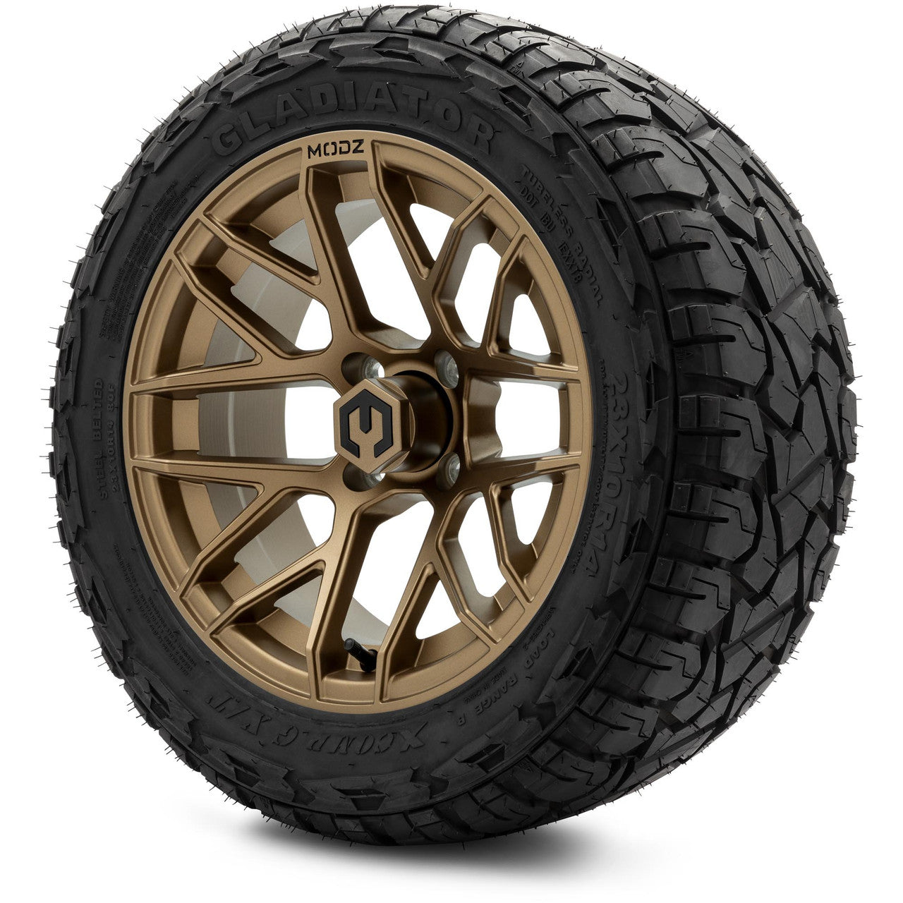 MODZ® 14" Matrix Matte Bronze - Lifted Tires and Wheels Combo