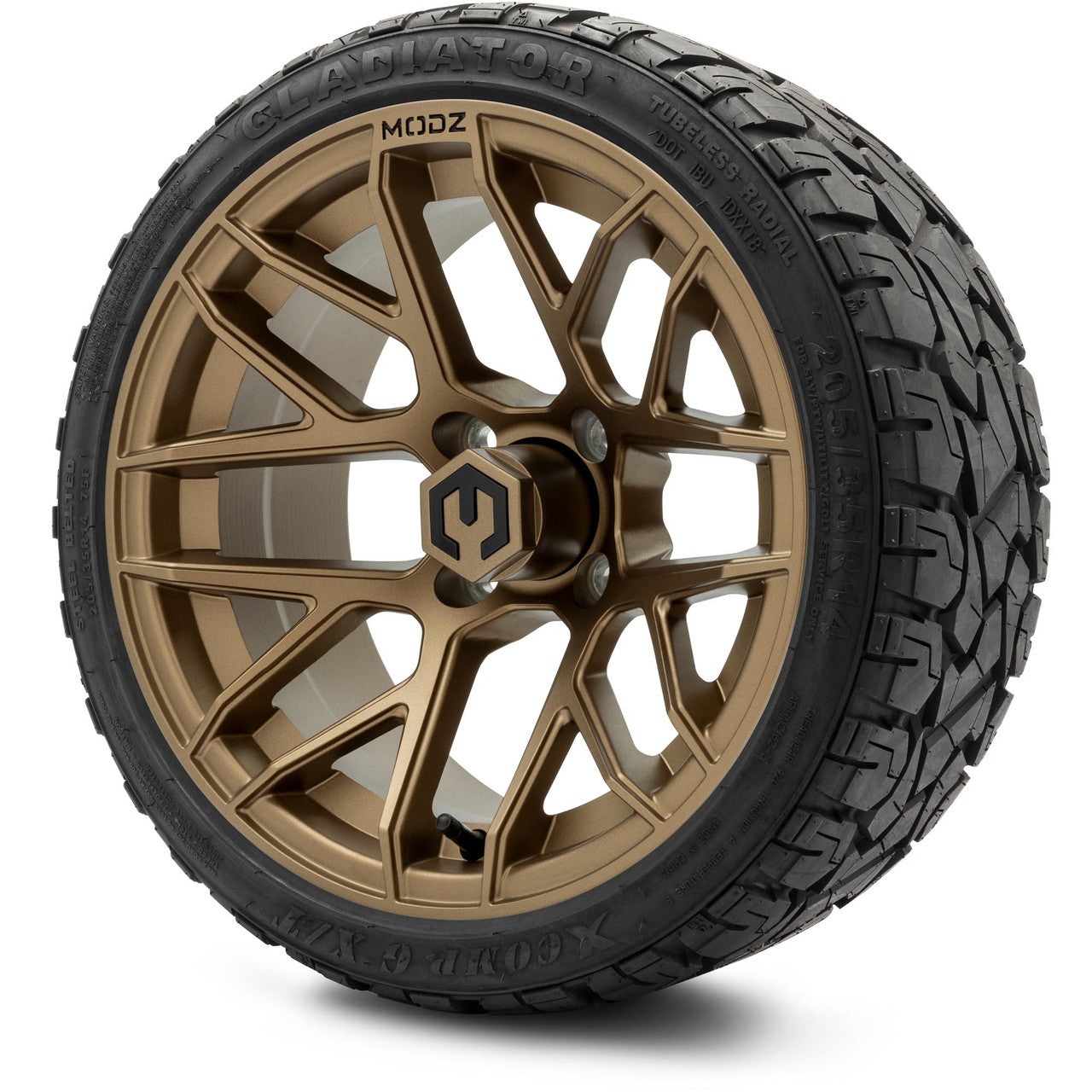 MODZ® 14" Matrix Matte Bronze - LowPro Street Tire and Wheels Combo