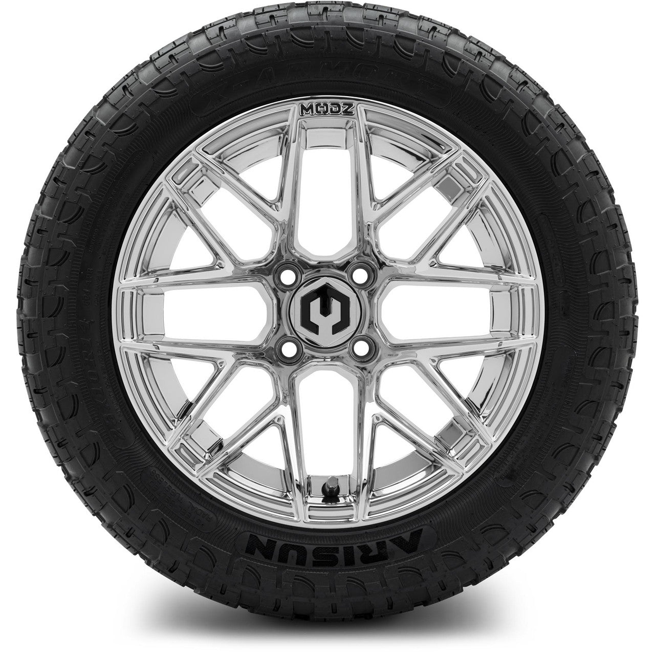 MODZ® 14" Matrix Chrome - Lifted Tires and Wheels Combo