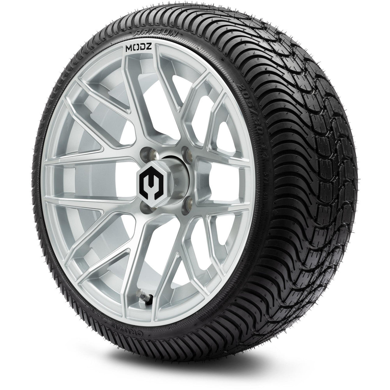 MODZ® 14" Matrix Silver - LowPro Street Tire and Wheels Combo