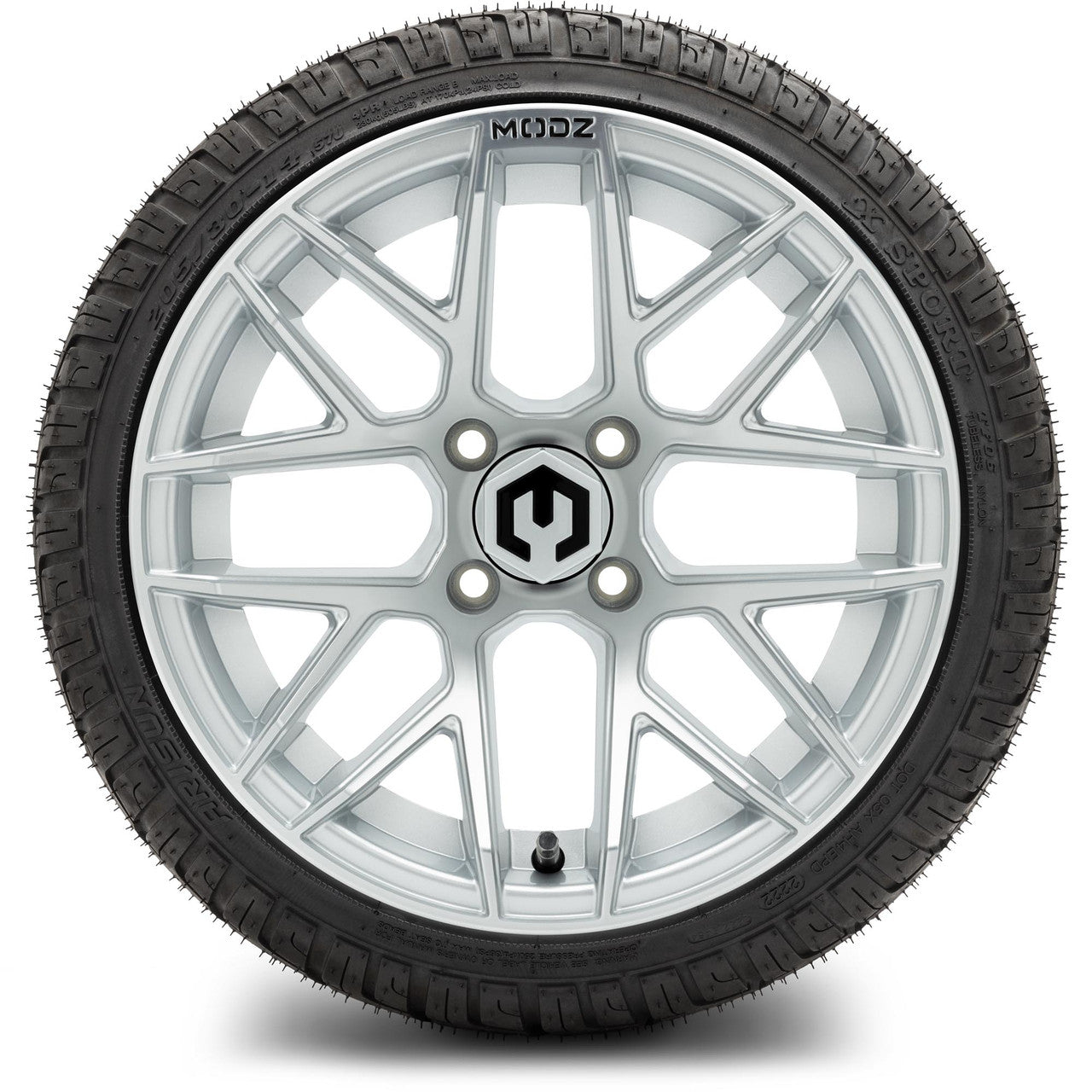 MODZ® 14" Matrix Silver - LowPro Street Tire and Wheels Combo