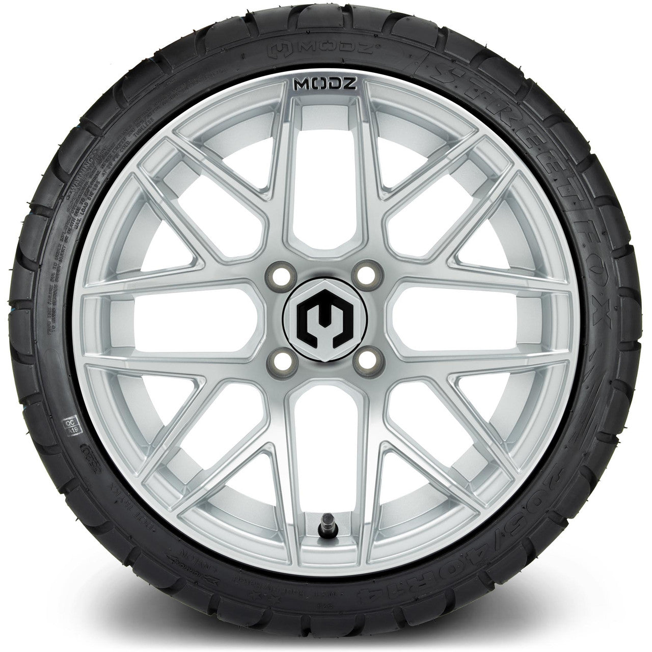 MODZ® 14" Matrix Silver - LowPro Street Tire and Wheels Combo