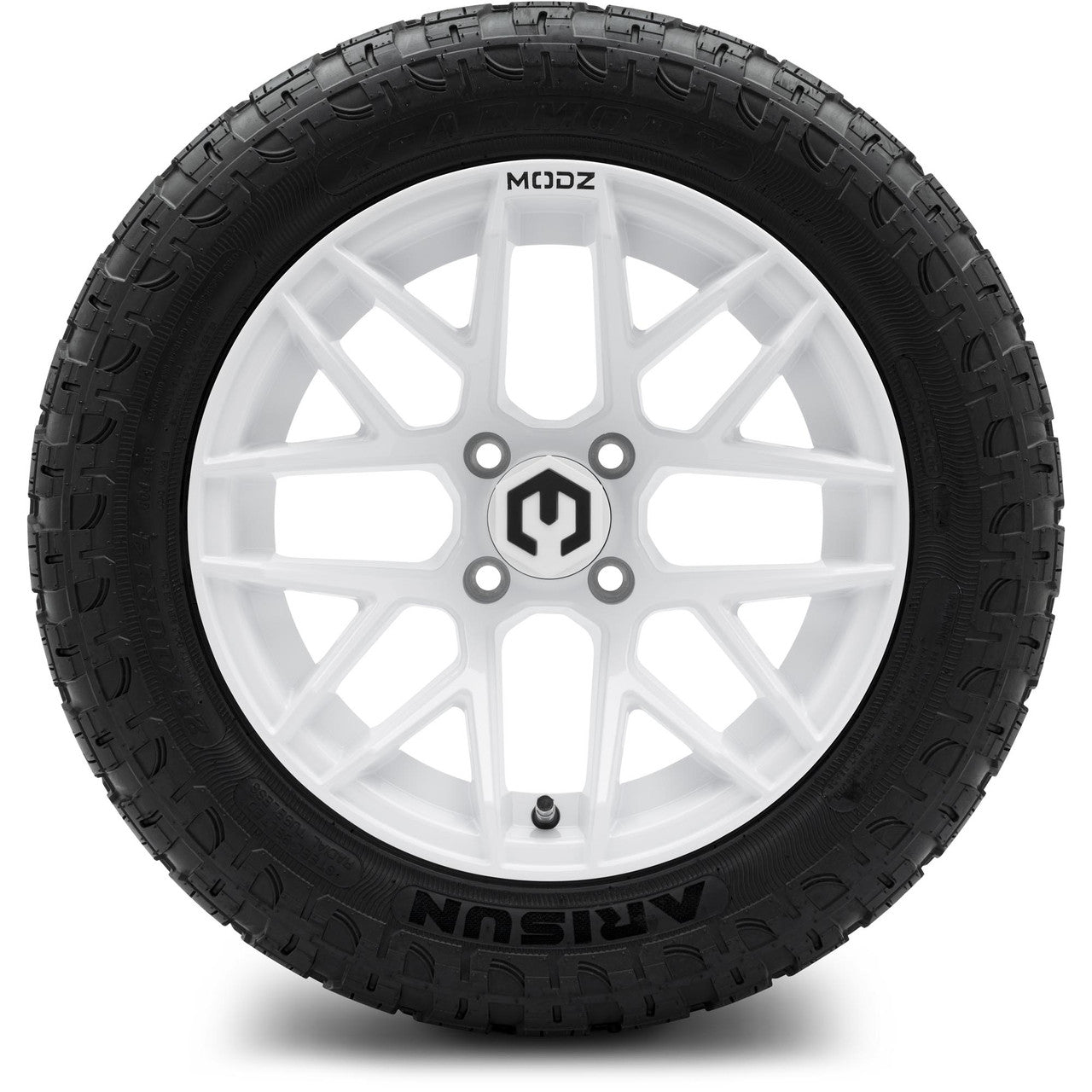 MODZ® 14" Matrix Glossy White - Lifted Tires and Wheels Combo