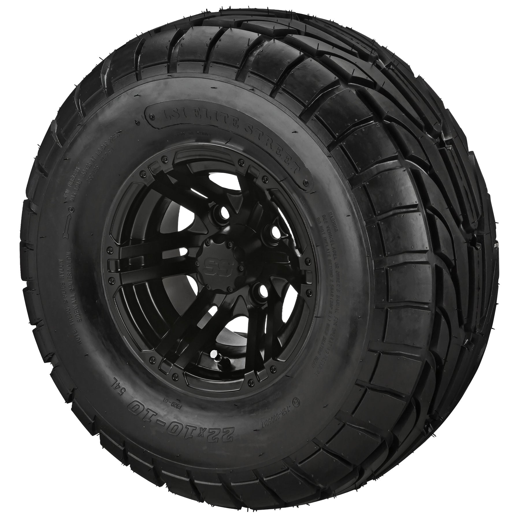 LSI 10' Yukon Matte Black Wheel and Lifted Tire Combo