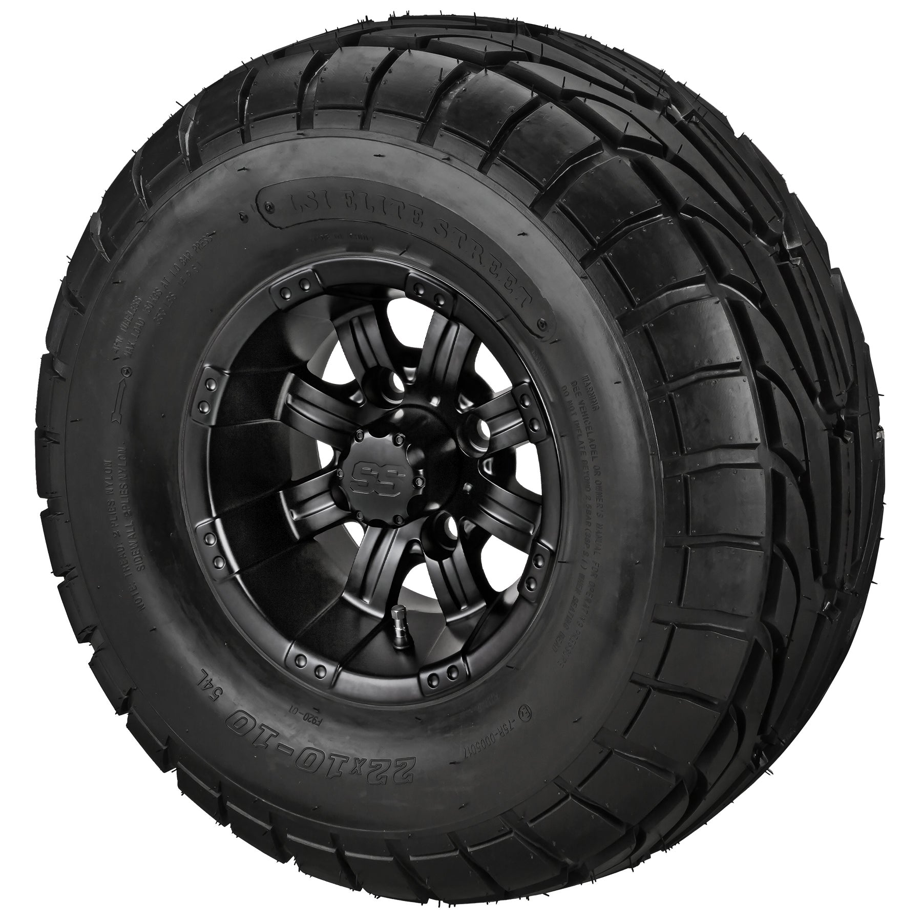 LSI 10' Casino Matte Black Wheel and Lifted Tire Combo
