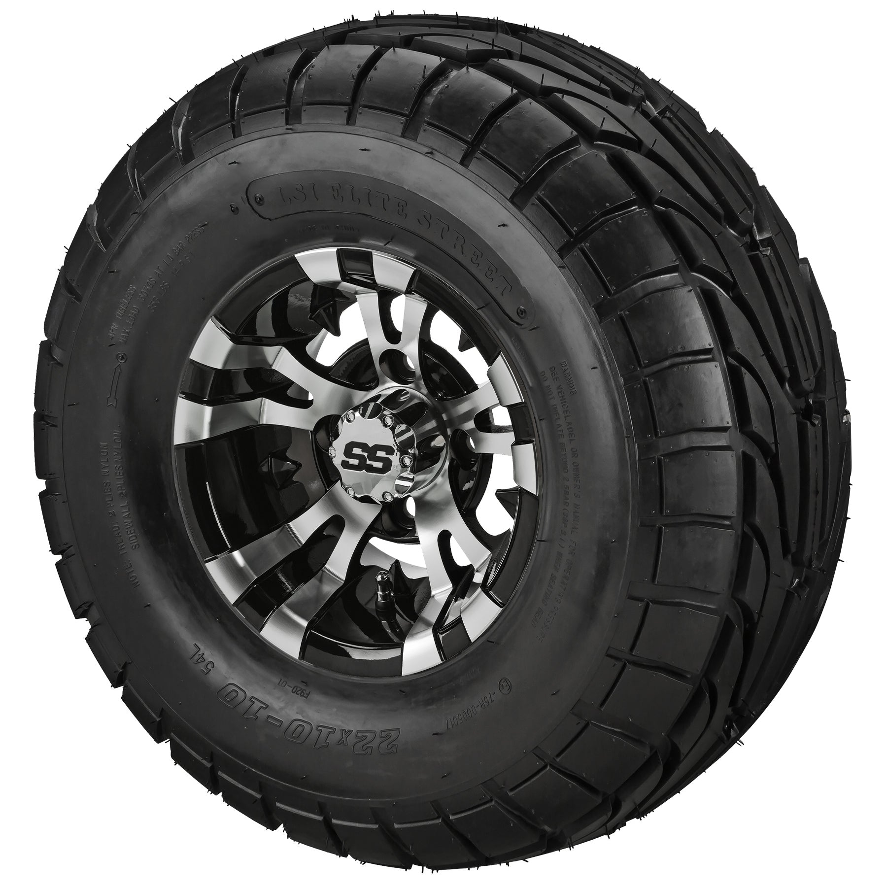 LSI 10' Warlock Black & Machined Wheel and Lifted Tire Combo