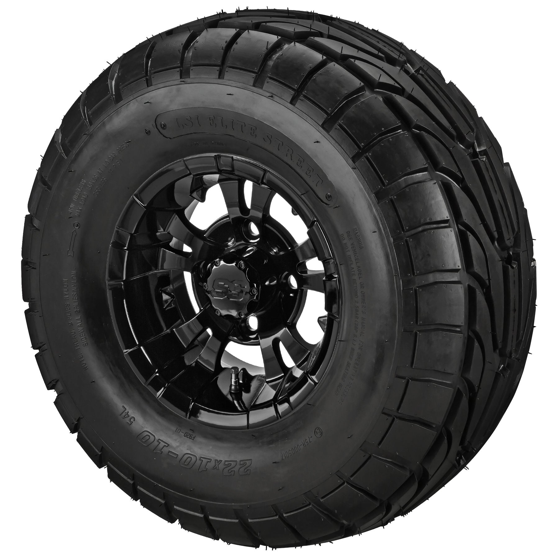 LSI 10' Warlock Gloss Black Wheel and Lifted Tire Combo