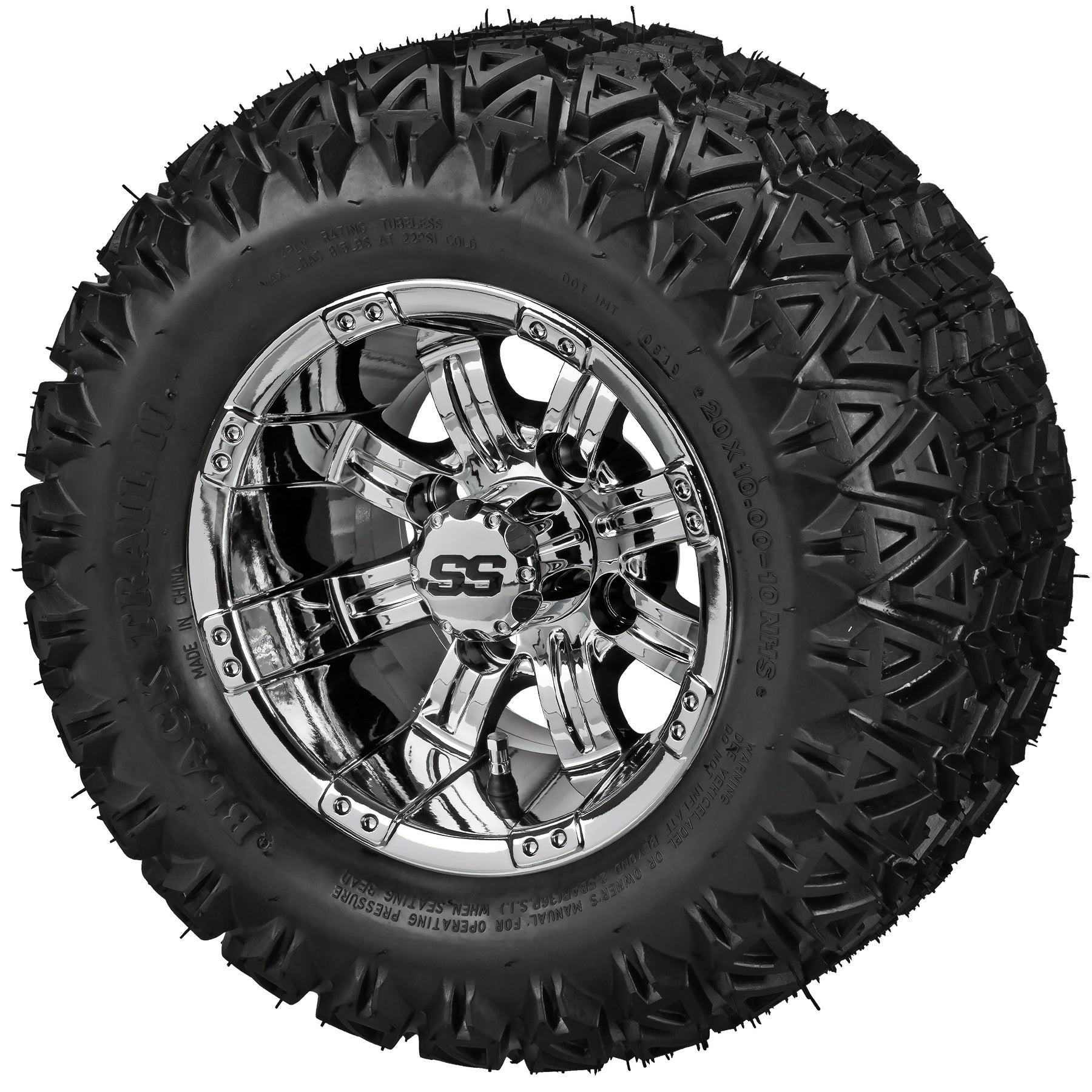 LSI 10' Casino Mirror Wheel and Lifted Tire Combo