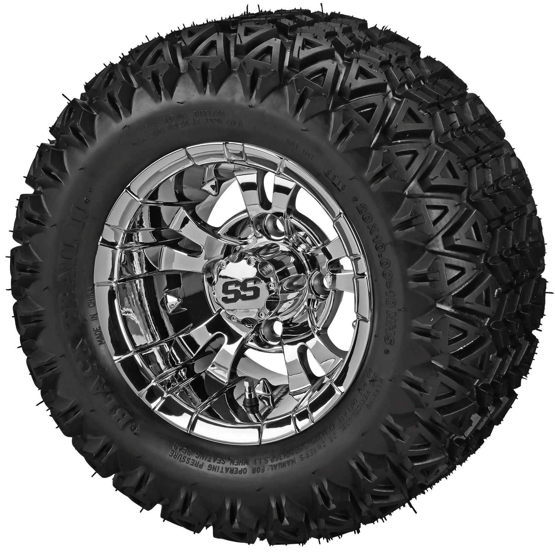 LSI 10' Warlock Mirror Wheel and Lifted Tire Combo
