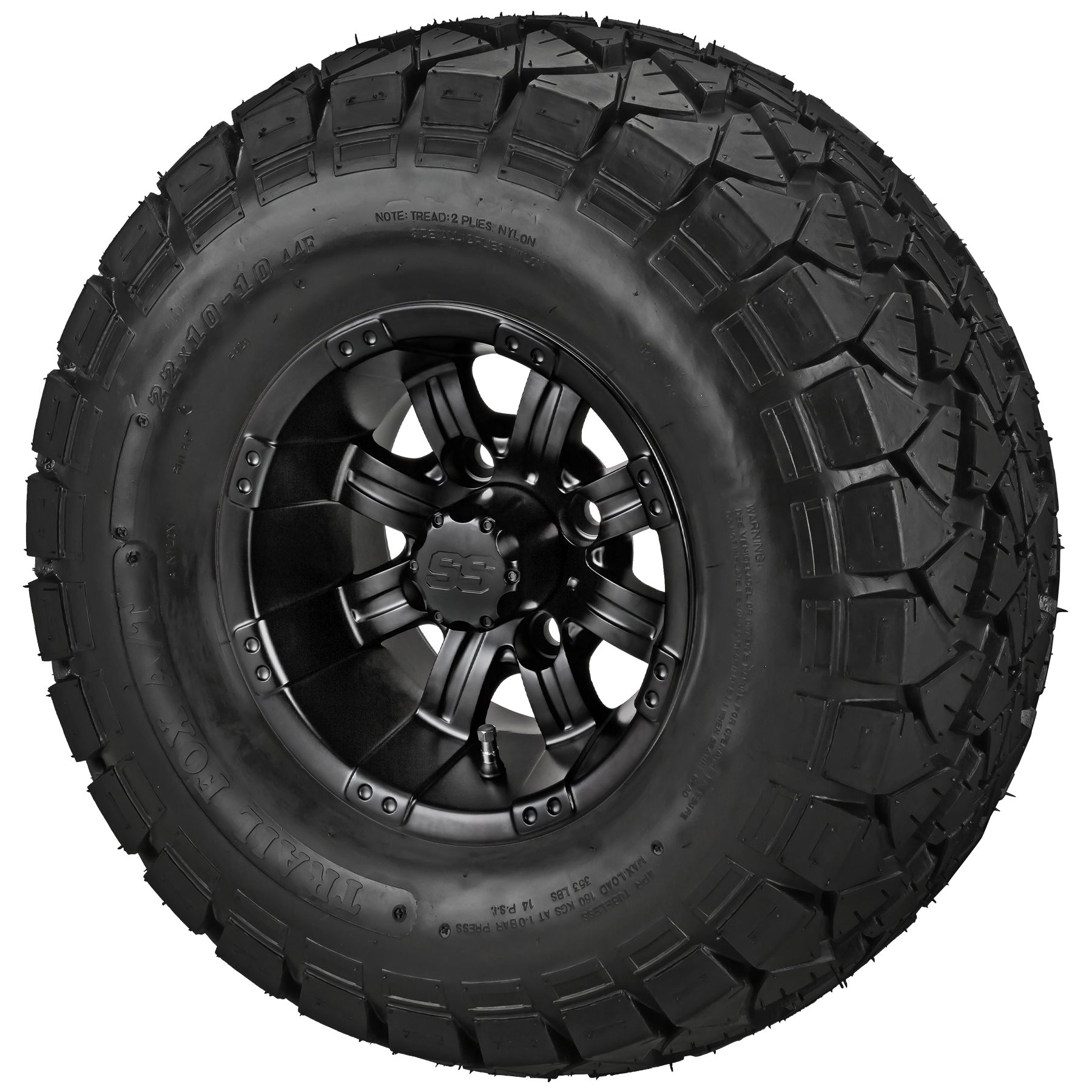 LSI 10' Casino Matte Black Wheel and Lifted Tire Combo