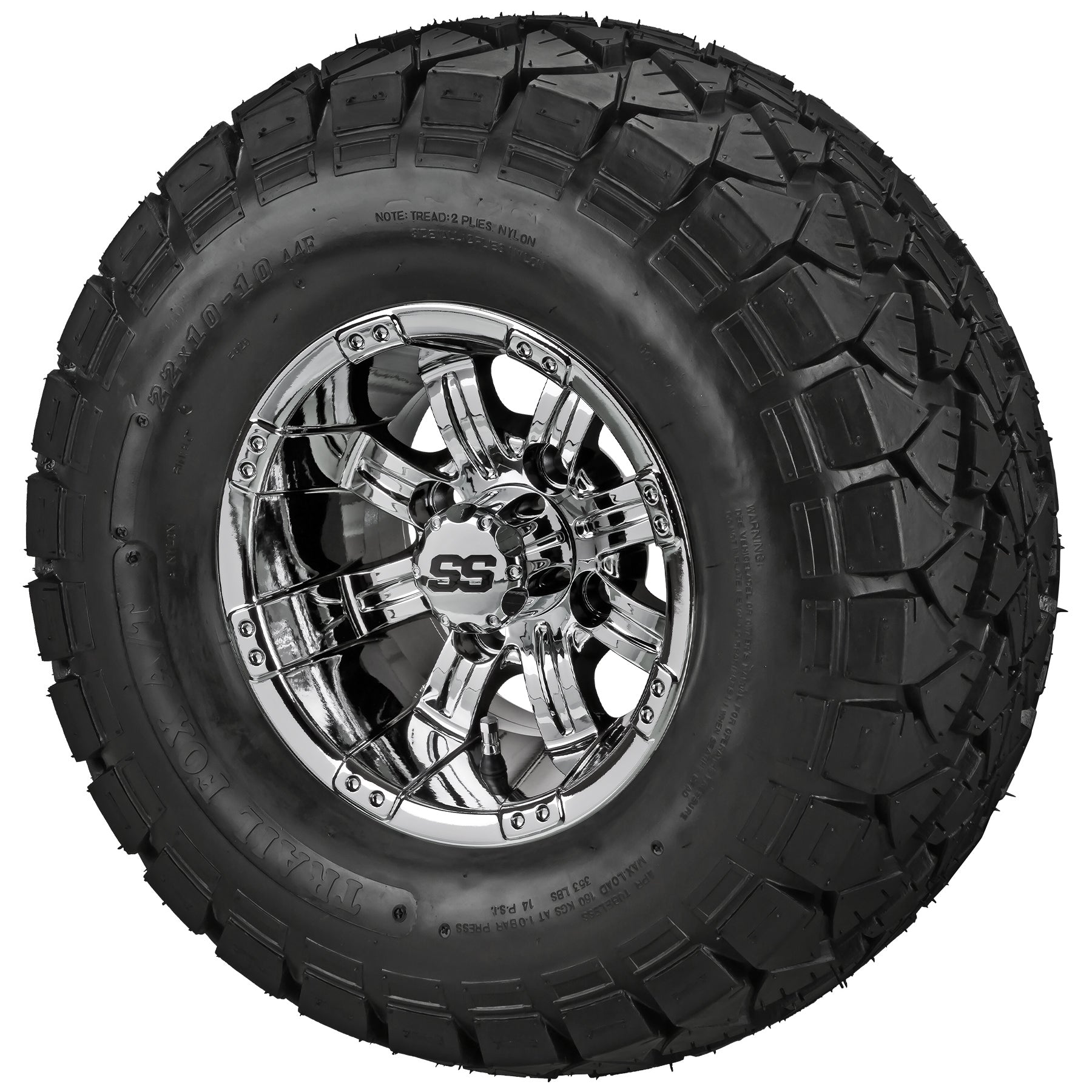 LSI 10' Casino Mirror Wheel and Lifted Tire Combo