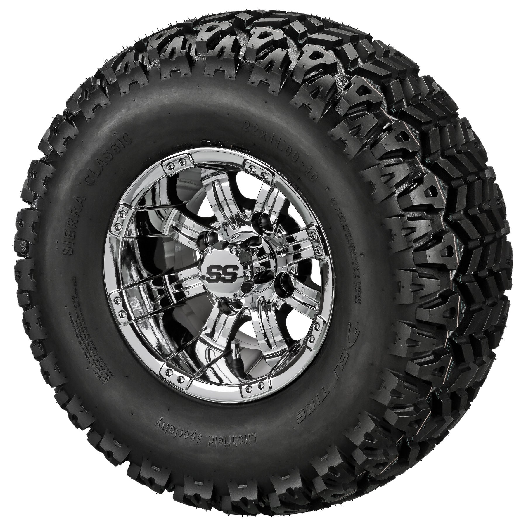 LSI 10' Casino Mirror Wheel and Lifted Tire Combo